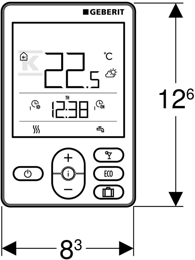 RCD2 room thermostat, wireless - 651.428.00.1