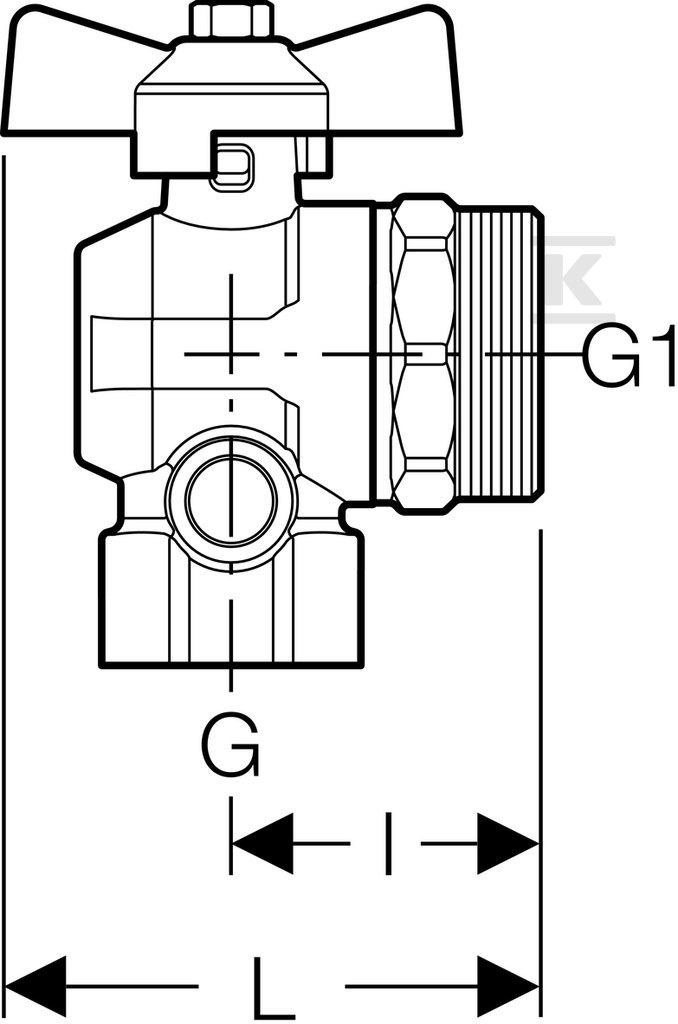 Geberit angular ball valve set (2 pcs): - 652.417.22.1