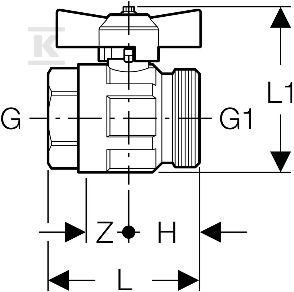 Geberit ball valve set (2 pcs): G1 - 652.418.22.1