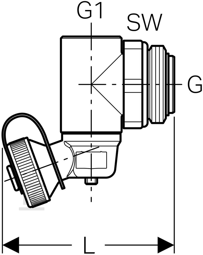 End piece, for Geberit manifold, with - 652.433.22.1