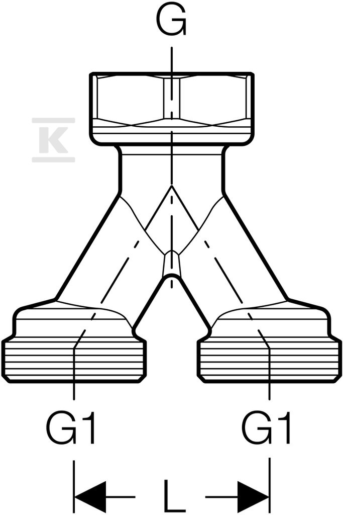 Geberit flow divider with Eurokonus: - 652.436.22.1