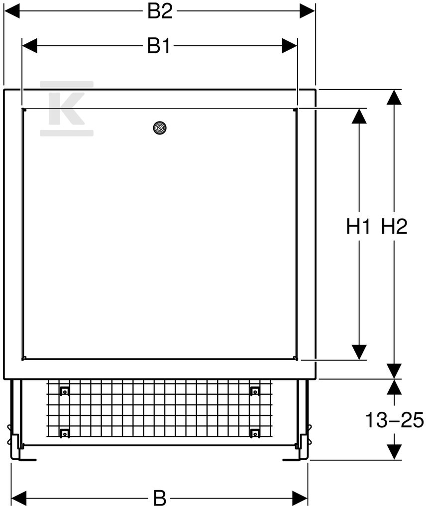 Geberit T11-15 manifold box: B50cm - 652.470.00.1