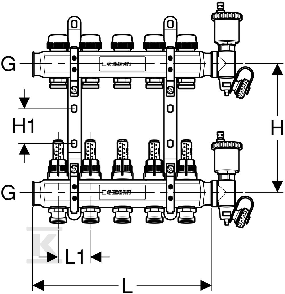 Geberit manifold for underfloor - 652.520.00.1