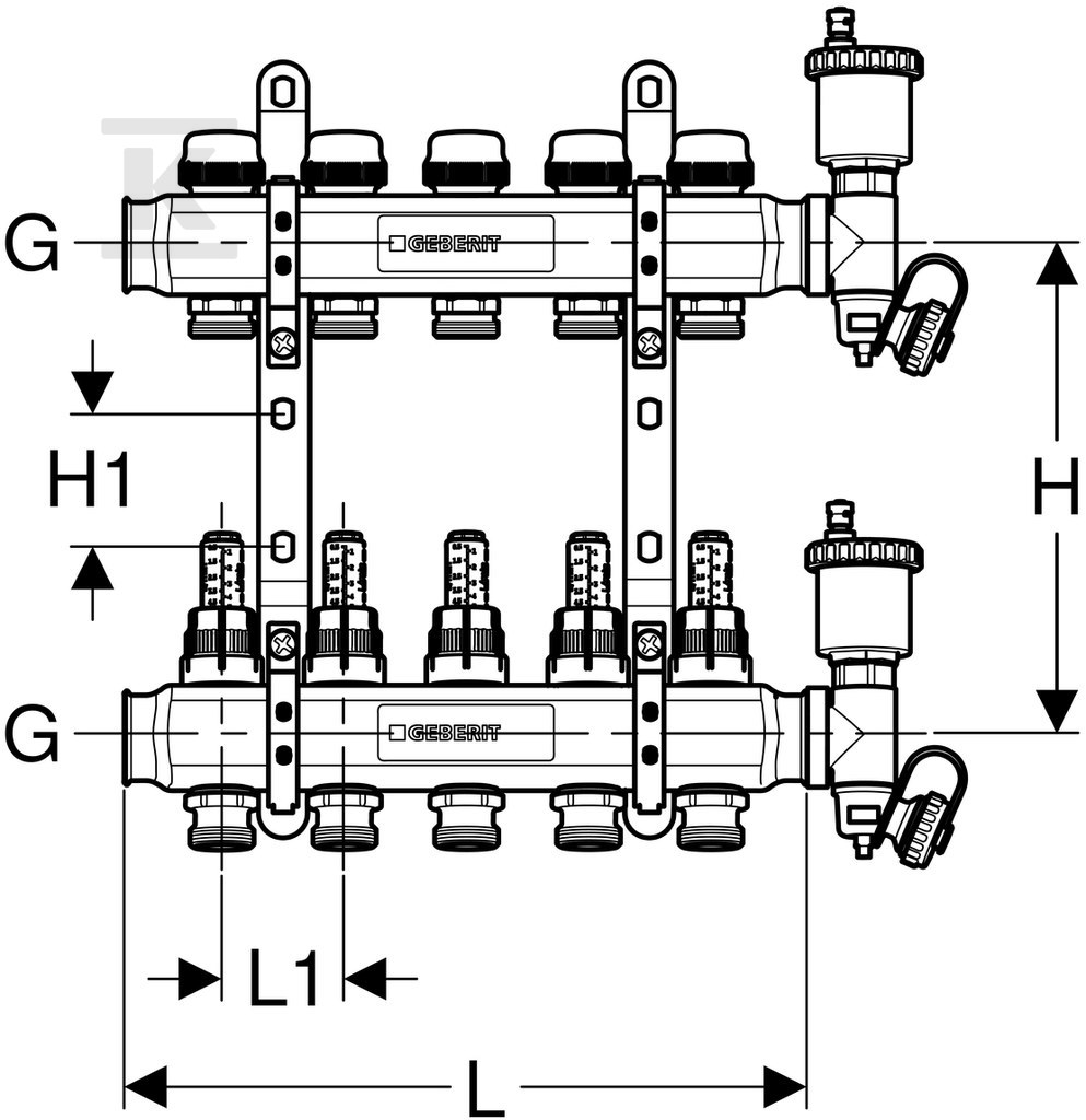 Geberit manifold for underfloor - 652.521.00.1