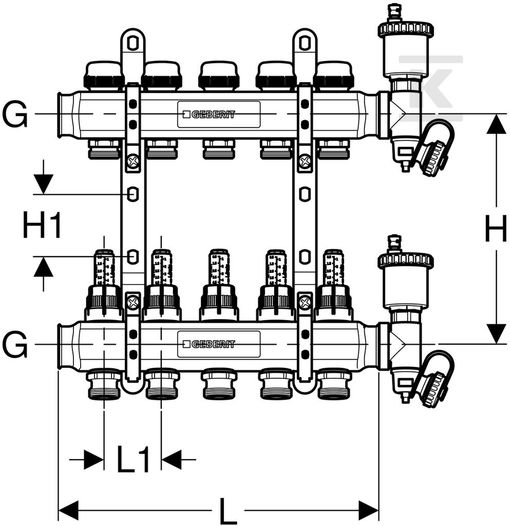 Geberit manifold for underfloor - 652.522.00.1