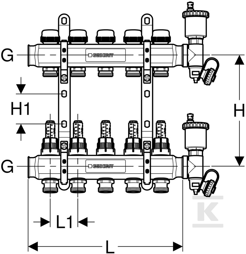 Geberit manifold for underfloor - 652.526.00.1