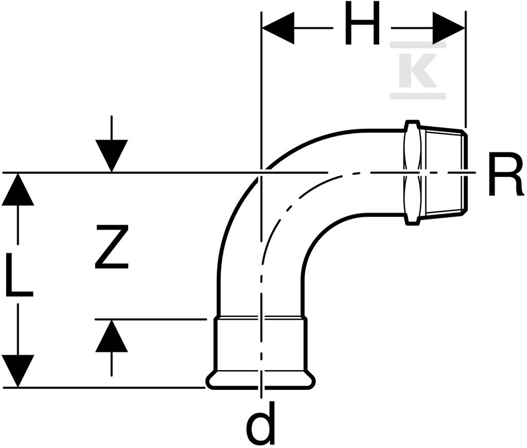 Geberit Mapress C-Stahl transition - 23509