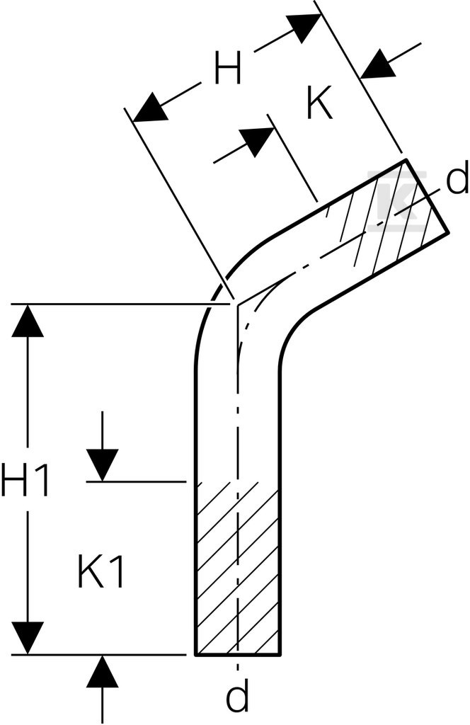 Geberit Mapress Edelstahl bend bare 60 - 30069