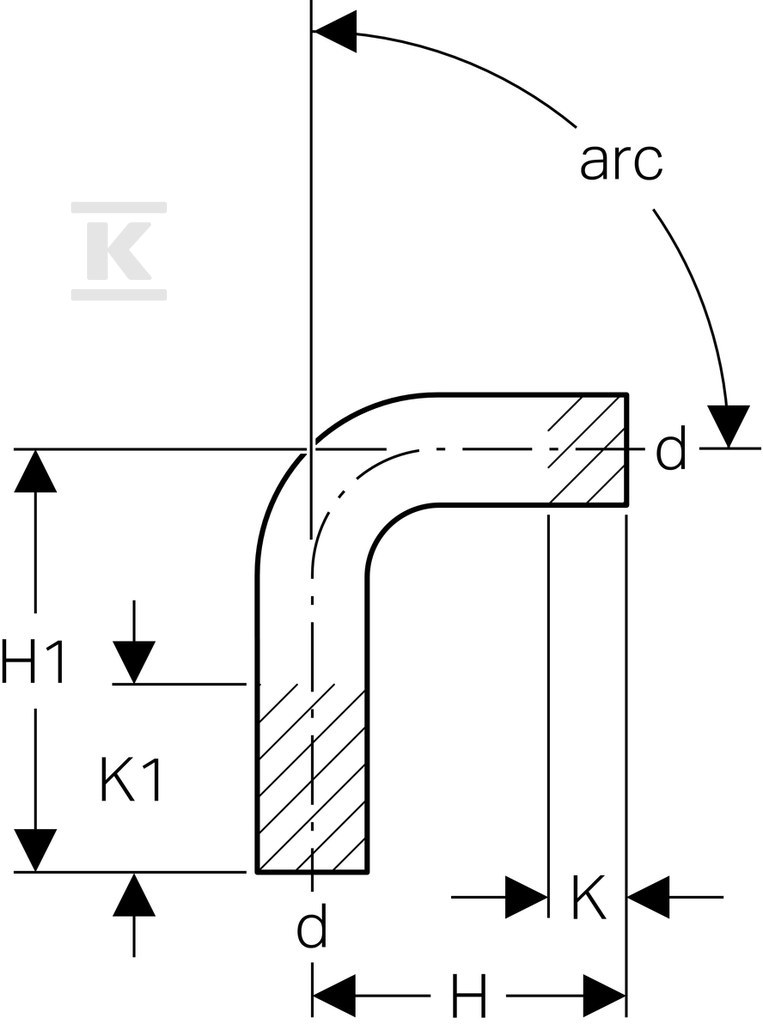 Kolano bose Geberit Mapress Edelstahl: - 30404