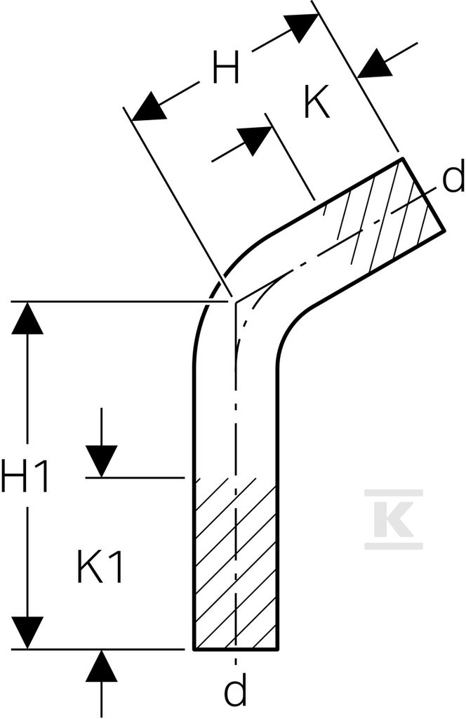 Geberit Mapress Edelstahl bend bare 60 - 30943