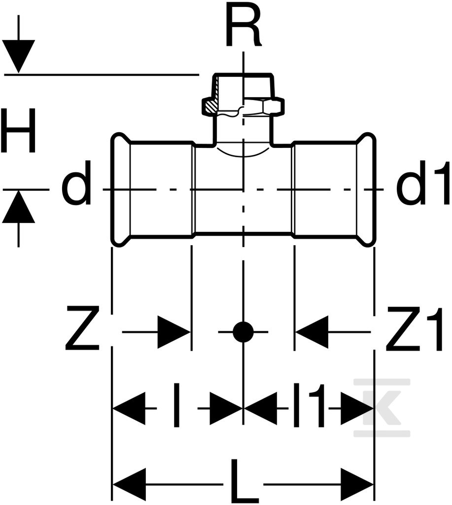Geberit Mapress Edelstahl transition - 31455