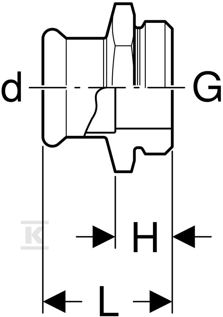 Geberit Mapress Edelstahl transition - 31735