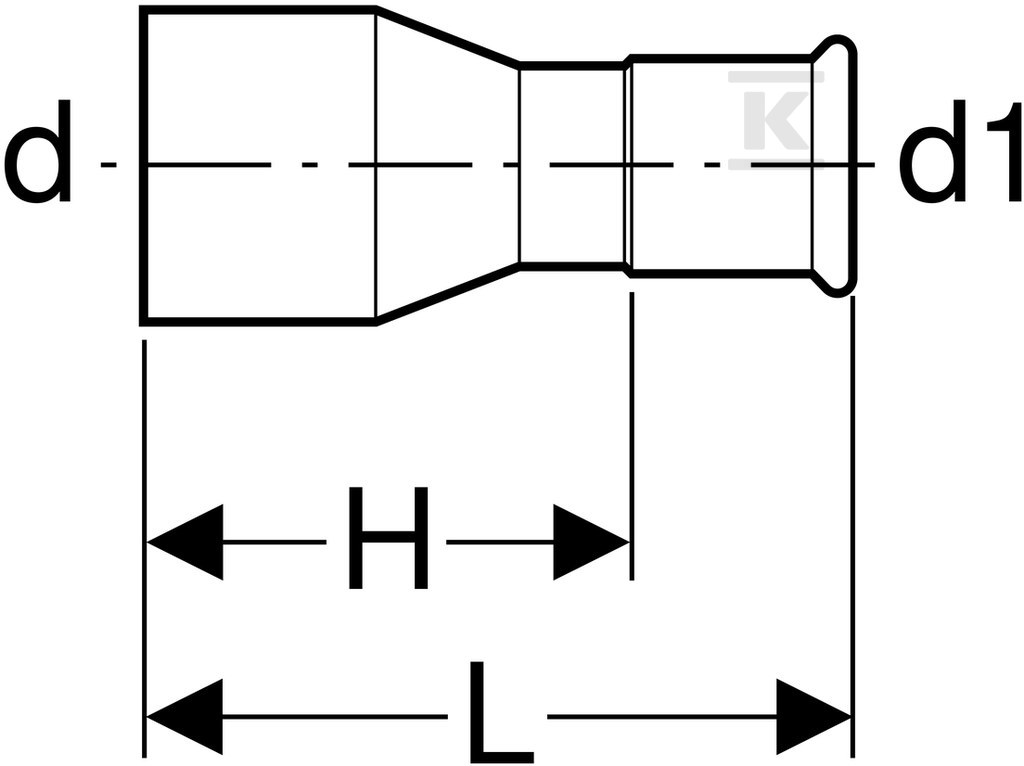 Redukcja Geberit Mapress Edelstahl - 32317