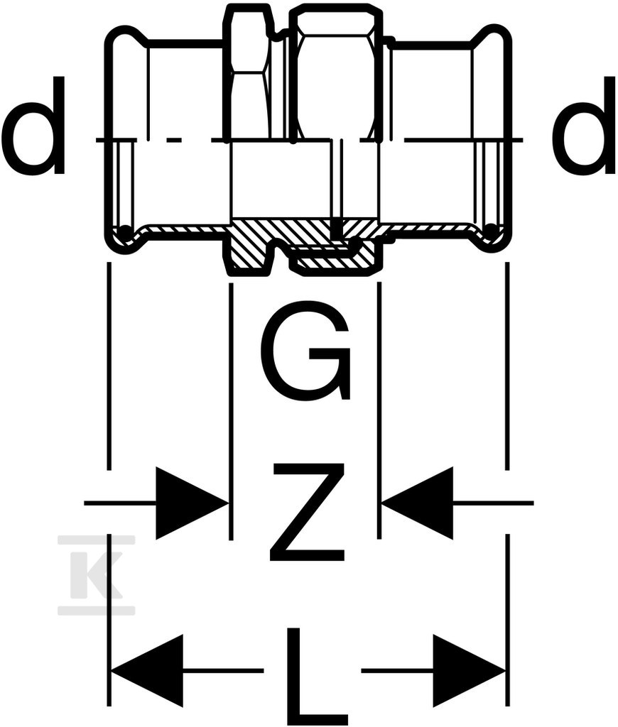 Geberit Mapress Edelstahl flare d18 - 35391