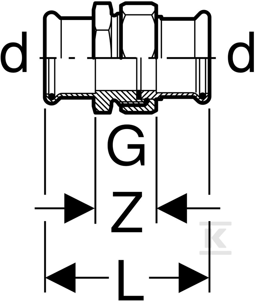 Наконечник Geberit Mapress Edelstahl - 35395