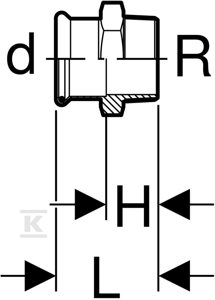 Перехідна муфта Geberit Mapress C-Stahl - 51466