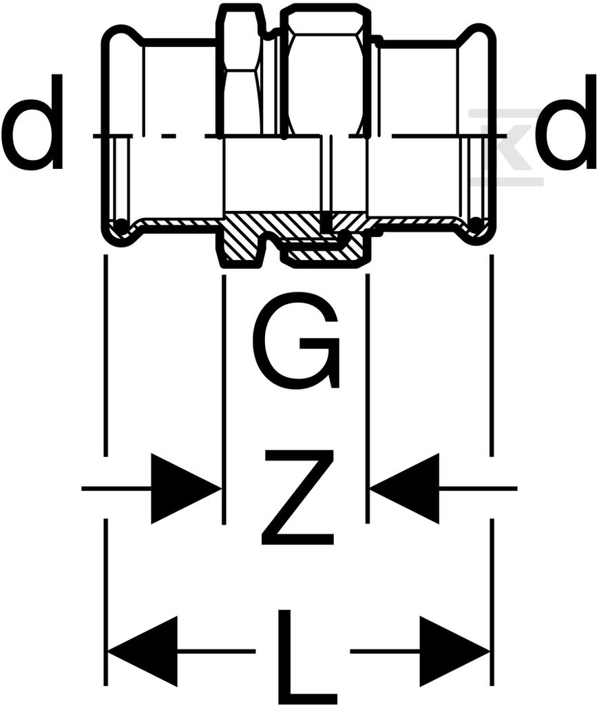 Geberit Mapress C-Stahl FKM d35 - 51776