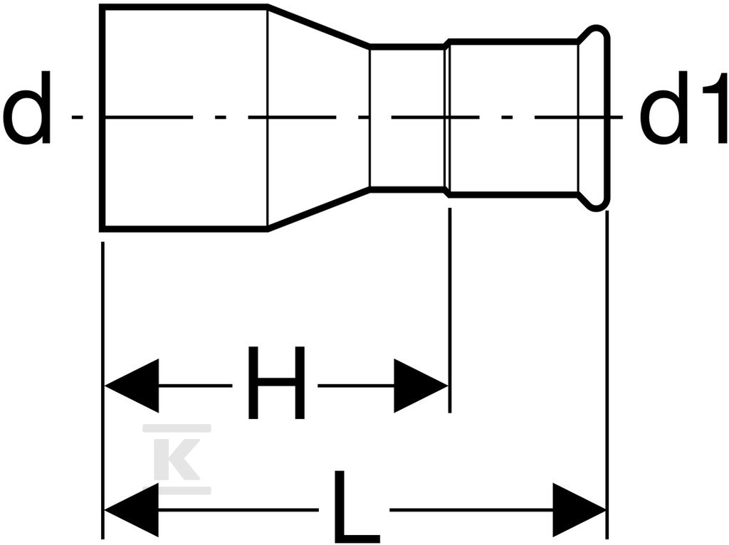 Redukcja Geberit Mapress Kupfer FKM - 52138