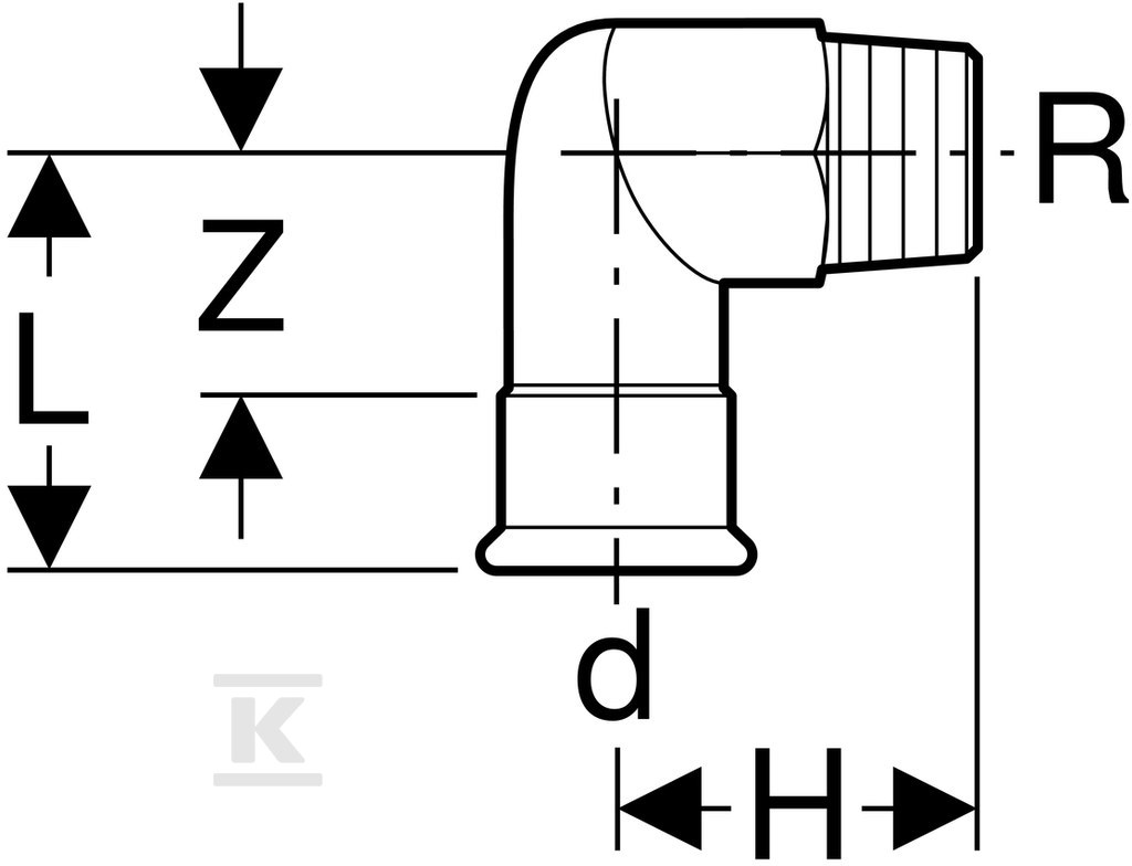 Geberit Mapress Kupfer FKM transition - 52526