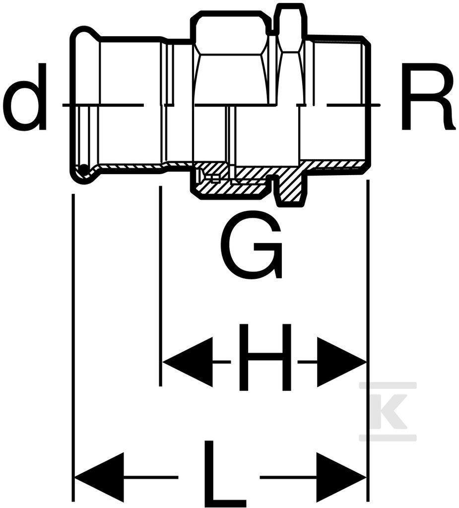 Śrubunek Geberit Mapress Kupfer FKM - 52562