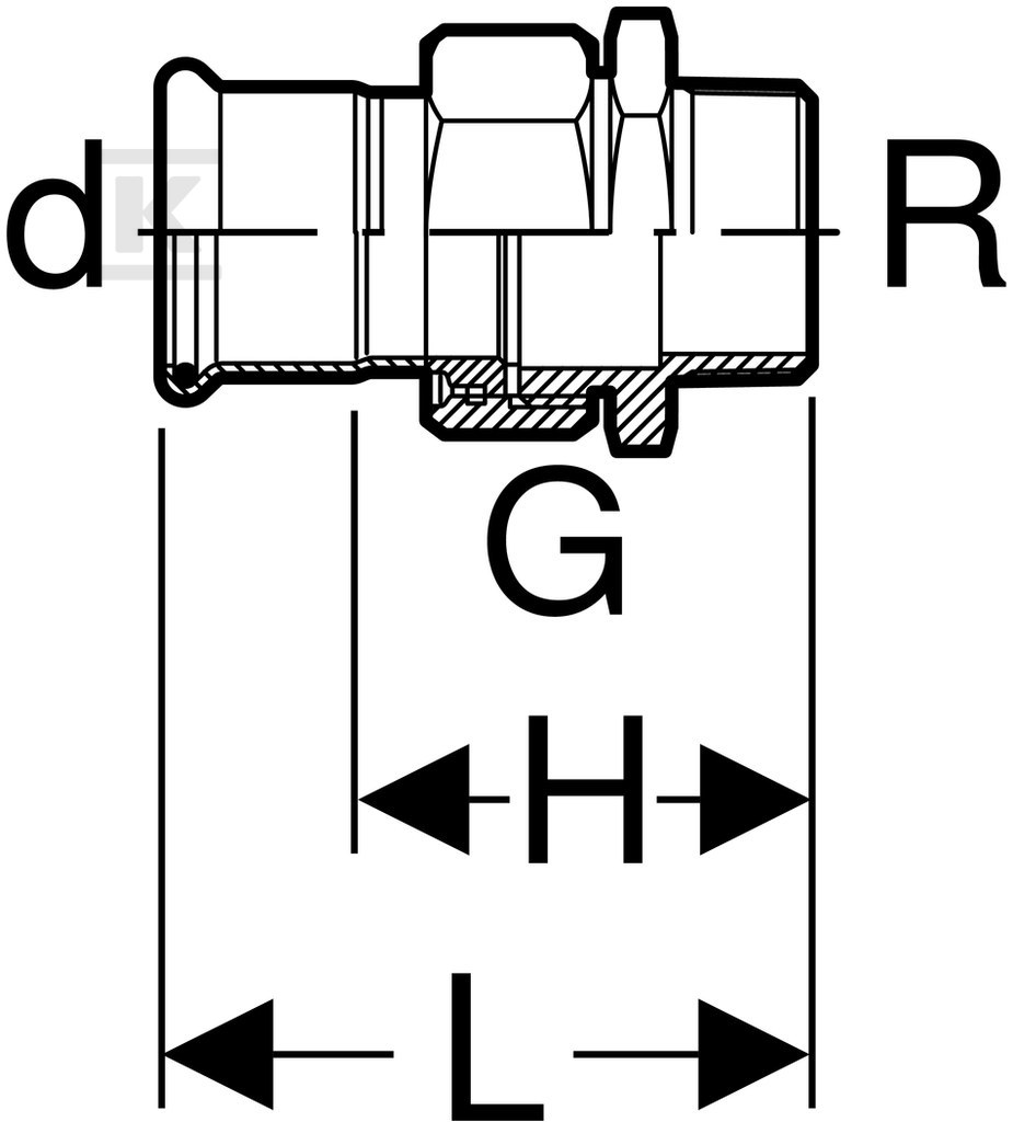 Śrubunek Geberit Mapress Kupfer FKM - 52567