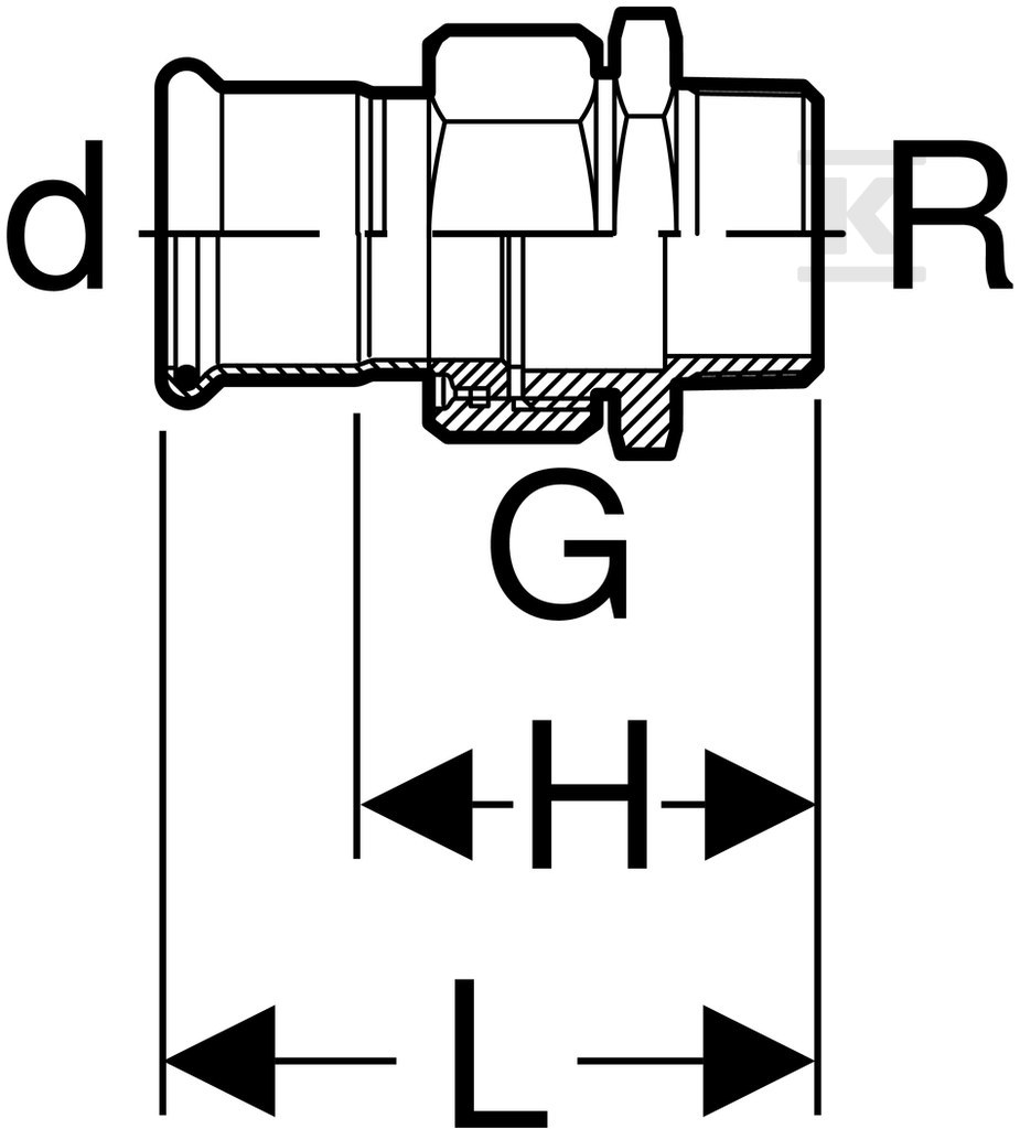 Śrubunek Geberit Mapress Kupfer FKM - 52571