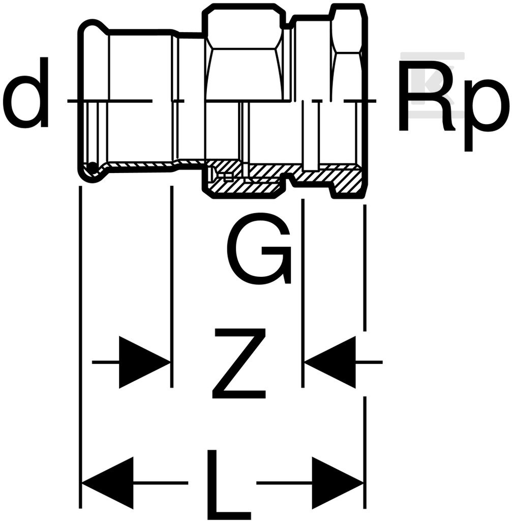 Śrubunek Geberit Mapress Kupfer FKM - 52611