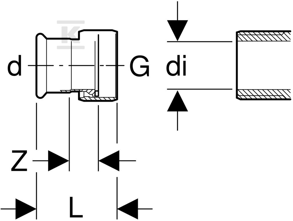 Śrubunek Geberit Mapress Kupfer FKM - 52653