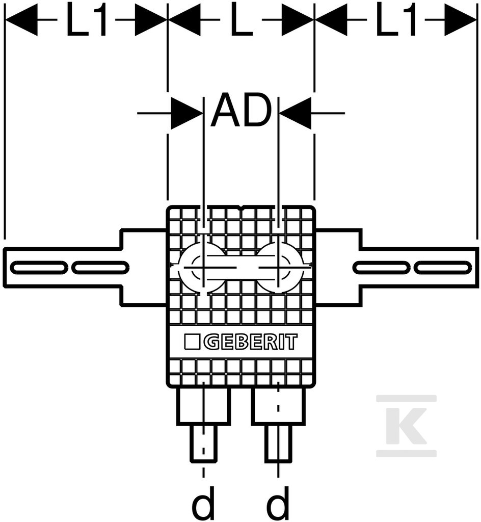 Blok montażowy Geberit Mapress do - 63109