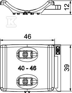 Universal counter tray type 2058UW 46 - 1198046