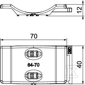 Universal counter tray type 2058UW 70 - 1198070