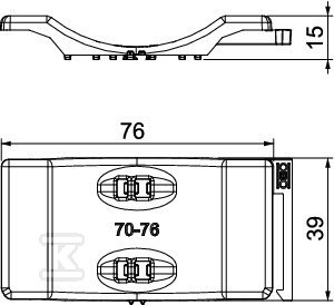 Universal counter tray type 2058UW 76 - 1198076