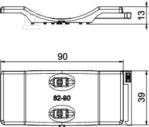 Universal counter tray type 2058UW 90 - 1198090