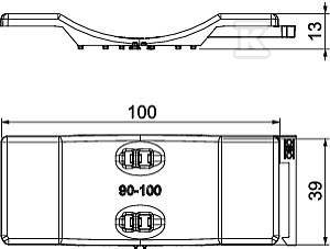 Universal counter tray type 2058UW 100 - 1198100