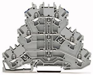 Three-deck terminal block Through / - 2002-3203