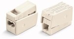 2-wire connector for lighting buttons: from the side of the luminaire from the binding side: for all gen. by. from the installation side: to cond. one-way series 224 max. 2.5 mm² Ambient temperature max. 60 ° C 2.50 mm² white