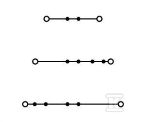 Three-deck terminal block Through / - 2002-3201