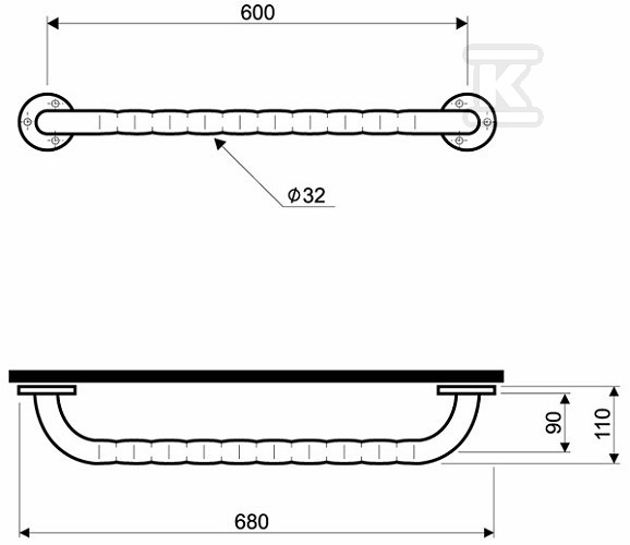 Balustradă Lehnen Funktion dreaptă 600 - L1000602