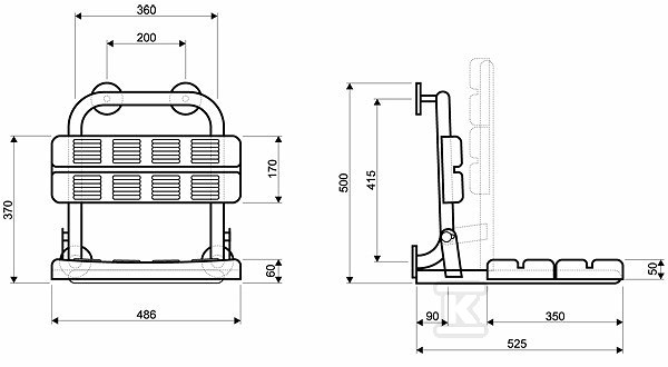 Lehnen Funktion siedzisko prysznicowe z - L1221100