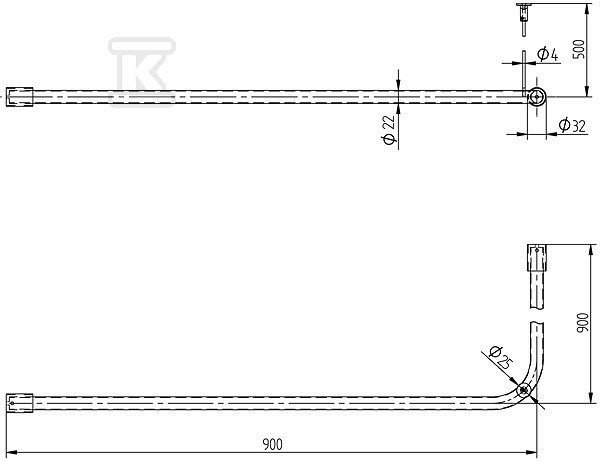 Lehnen Concept Pro drążek do zasłony - L63101000