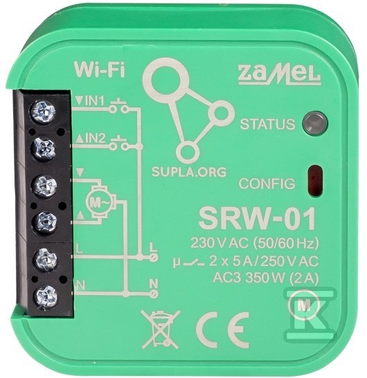 WI-FI redőnyvezérlő típusa: SRW-01, - SPL10000004