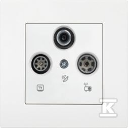 TV-SAT-RADIO socket, KARRE end white - 90963641