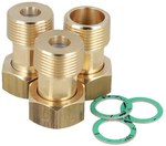 Nickel plated flare nut set G3/4" x G3/4"