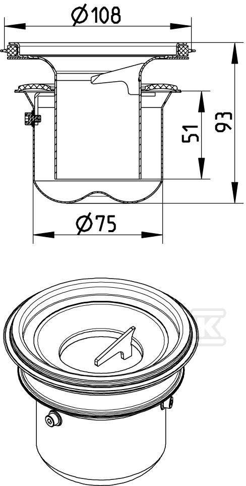 Dry siphon - Multi - prevents odors - 503.001.110