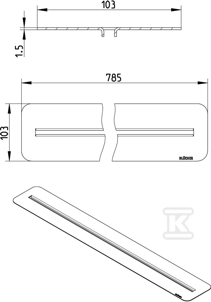 COPENHAGEN linear grating for vinyl - 697.104.080