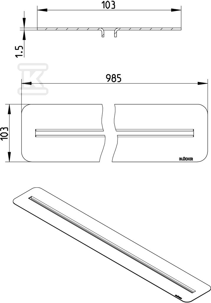 COPENHAGEN linear grating for vinyl - 697.104.100