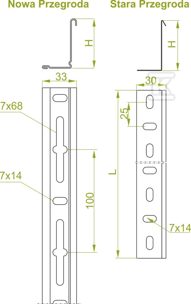 Partition PGR30/2N, sheet thickness - 130109