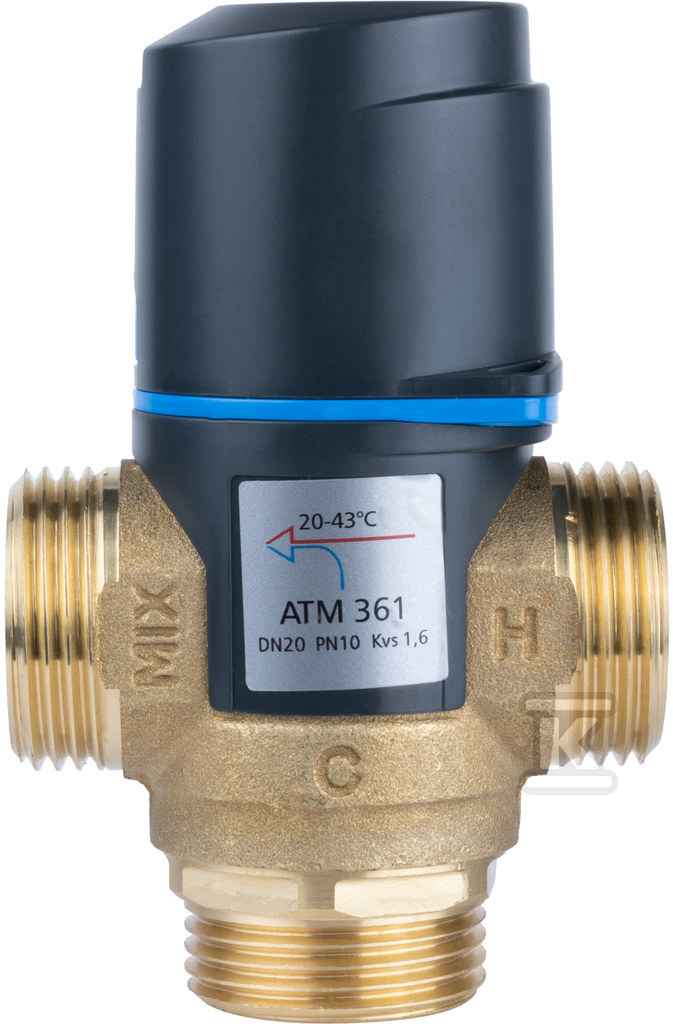 Thermostatic mixing valve ATM 361 DN20, - 1236110