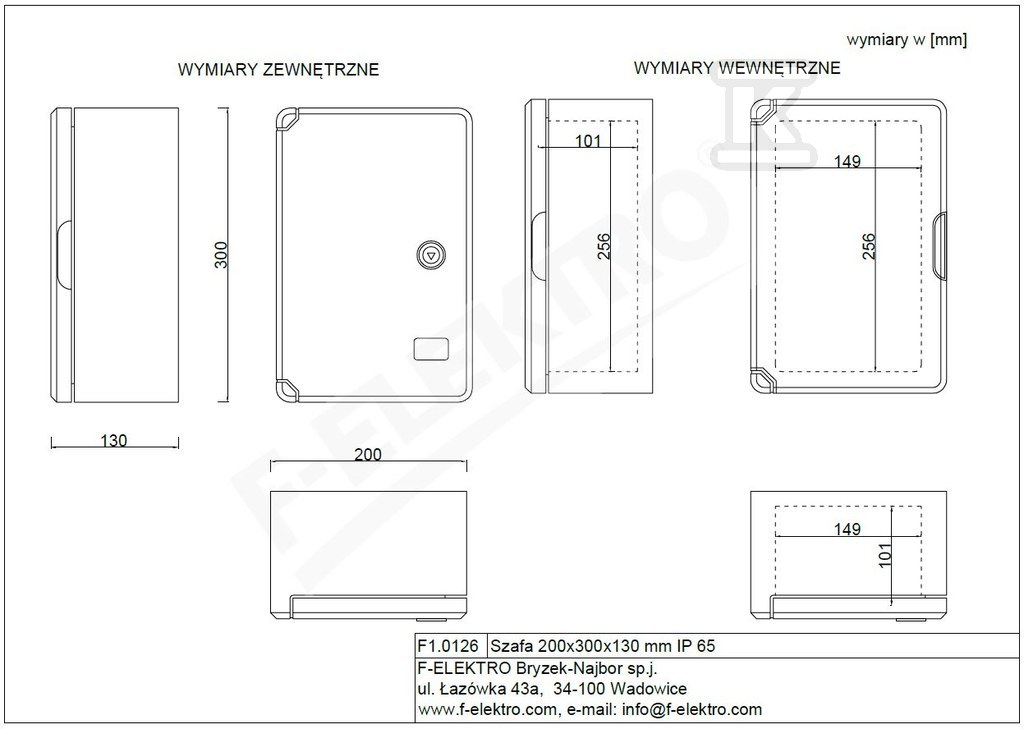 Carcasa 200x300x130mm IP65 - F1.0126