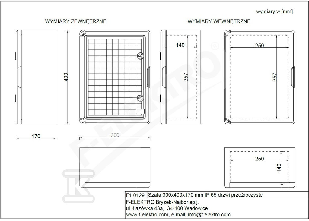 Enclosure 300x400x170 mm IP65 - F1.0129